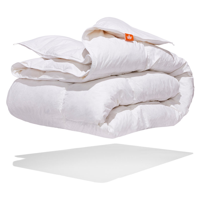 Twin Size White Goose Feather Cotton Comforter
