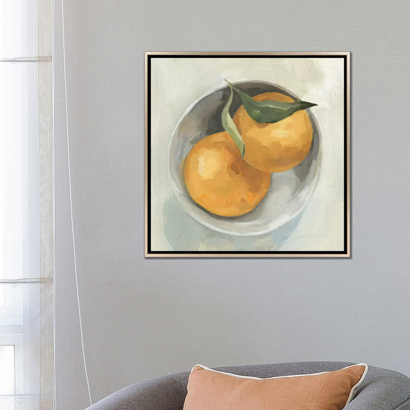 Fruit Bowl II - reproduction d'art murale - toile encadrée, Champagne, H 26 po x l 26 po