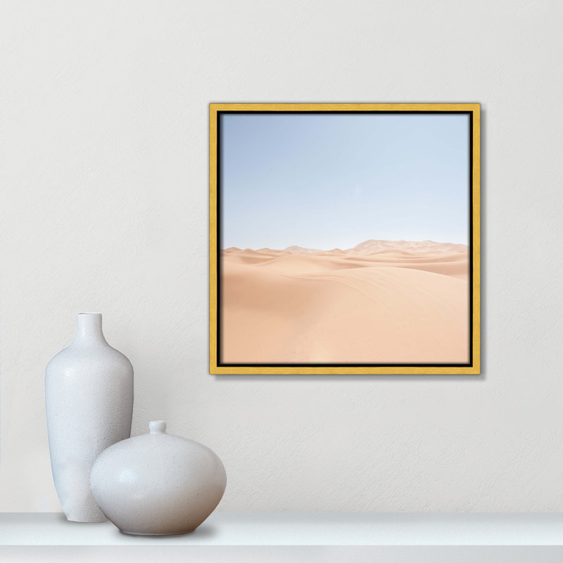 «Desert Serenity I Print» par Mark Eder, H 13,5 po x l 13,5 po x P 2 po, Cadre flottant doré, Pas de tapis