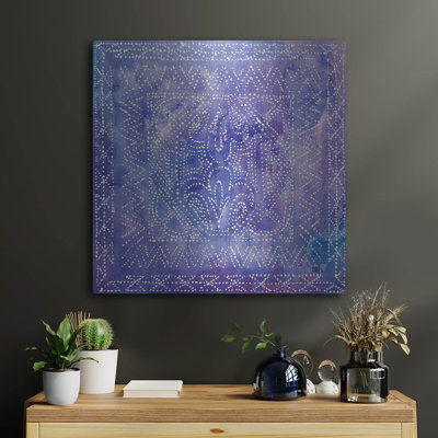 «Batik Nebula II» par Grace Popp, art mural en métal, 12 po x 12 po
