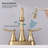 4 Inch 2-Handle High Arc Bathroom Faucet with Supply Hoses and Pop-up Drain-107365001