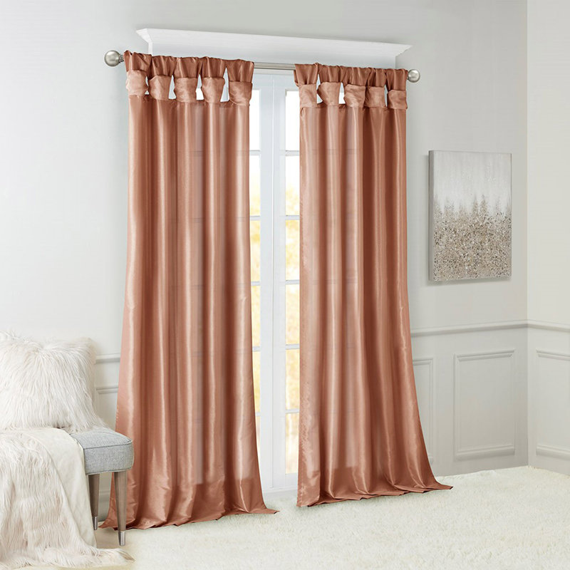 Panneau de rideau de fenêtre Twist Tab, Épice, 50.13" W x 95.16" L