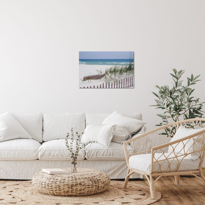 Clôture sur la plage, Alabama, Golfe du Mexique, États-Unis par Panoramic - non encadrée, impression