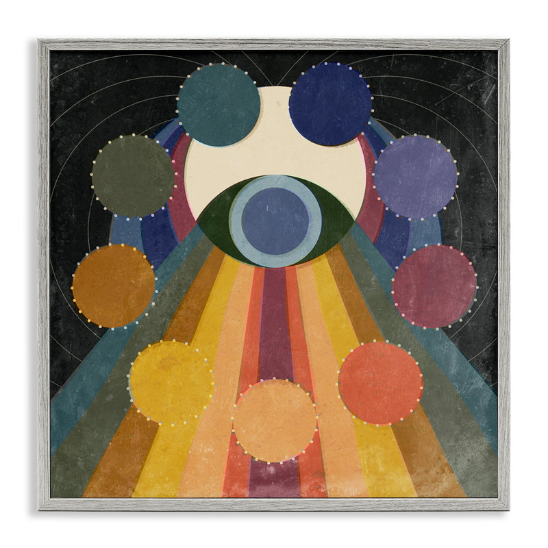 Œil avec motif de cercles, estampe numérique par Victoria Barnes, Estampe numérique Farmhouse, H 12 po x l 12 po