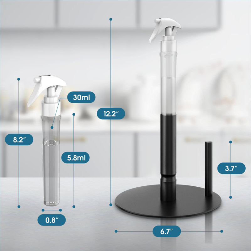 2 in 1 Tabletop Paper Towel Holder with Spray Bottle