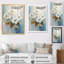 Minimalisme, géraniums bleus et blancs I sur toile-2143761873-2143761861