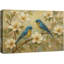 Deux oiseaux bleus sur une branche en fleurs dans des tons pastel doux - reproduction d'art sur toile encadrée-1451778040-1451778042