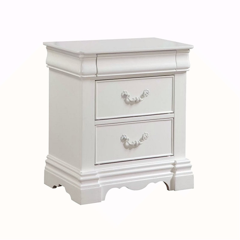 Table de chevet en pin avec 3 tiroirs