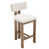 White Sherpa/Natural Wood Frame
