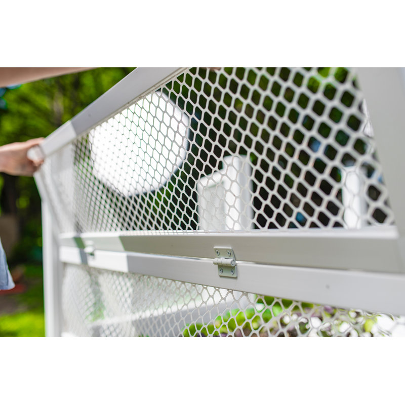 12 ft x 8 ft White Vinyl Keyhole Composting Garden Bed