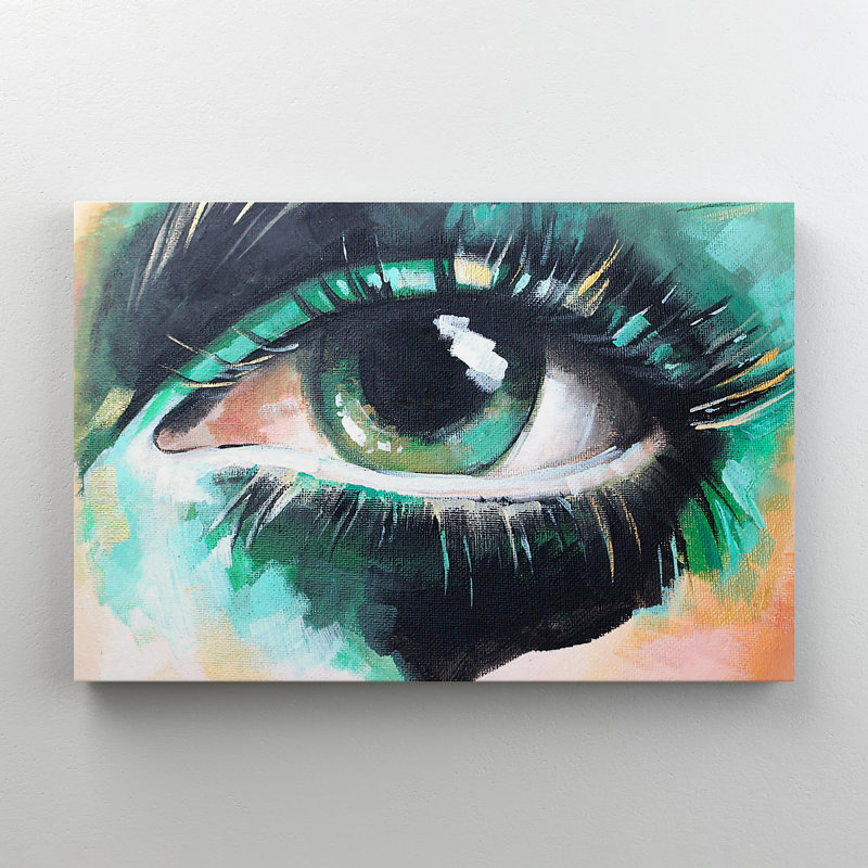 «A Green Eye», impression sur toile tendue, H 24 po x l 36 po x P 2 po