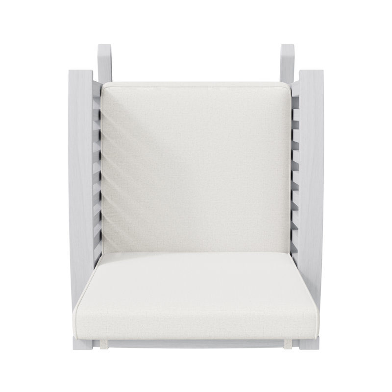 Chaise berçante d'extérieur en bois d'acacia Rashmare