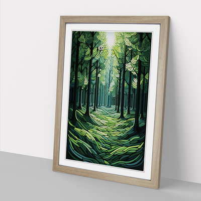 Spring Forest Op - Single Picture Frame Print on Wood