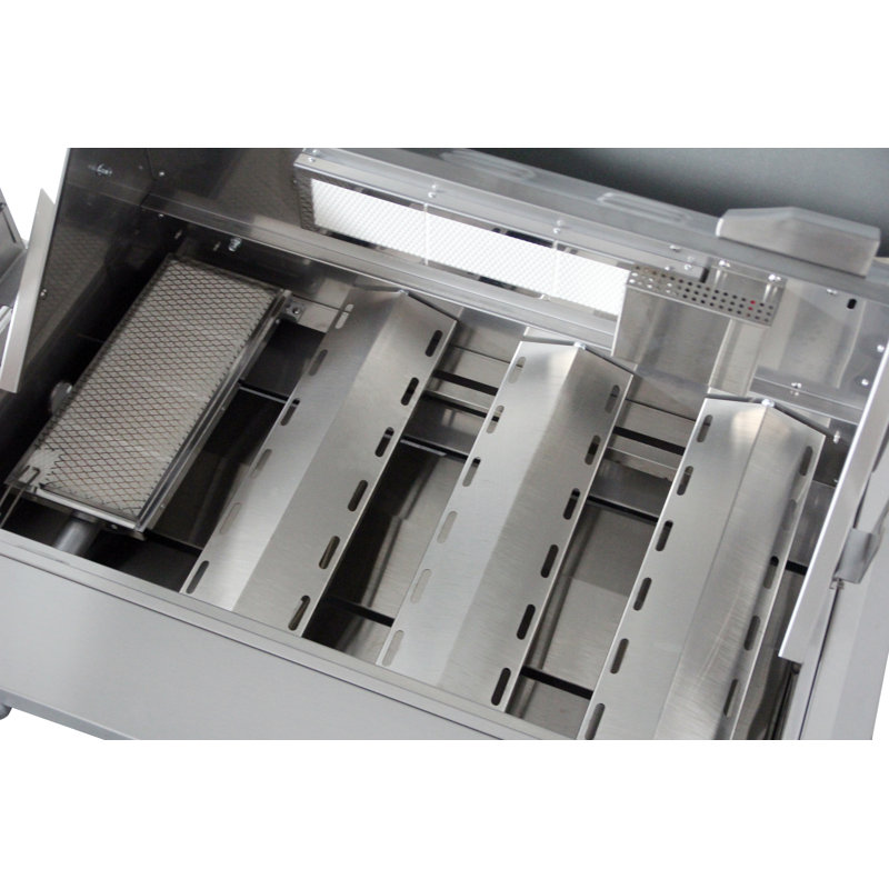 Thor Kitchen 4 - Burner Countertop Liquid Propane Infrared Gas Grill with Side Burner