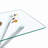 47.24" Rectangular Clear Tempered Glass Dining Table-390650268