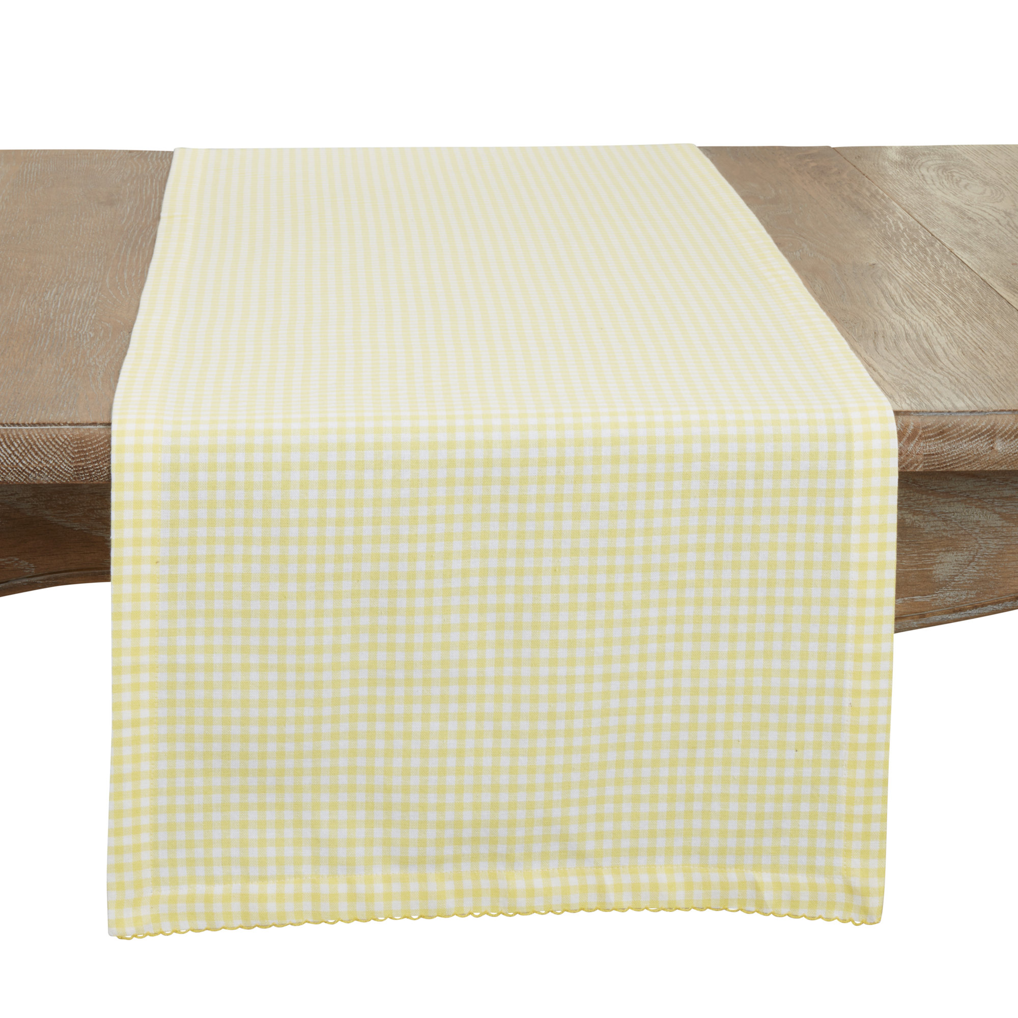 Ishida Gingham Table Runnner, Yellow