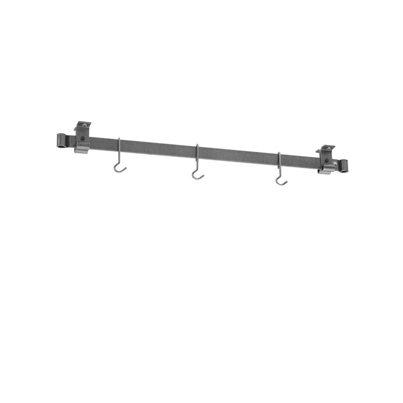 Handcrafted Low Ceiling Bar Hammered Steel, 5.5" H x 36" W x 2" D
