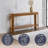 Fluted Solid Wood Console Table - 56 Inch Modern Entryway Table with Storage Shelf - Easy Assembly Living Room Furniture for Behind the Couch, Entryway, or Hallway (Oak)-723672315