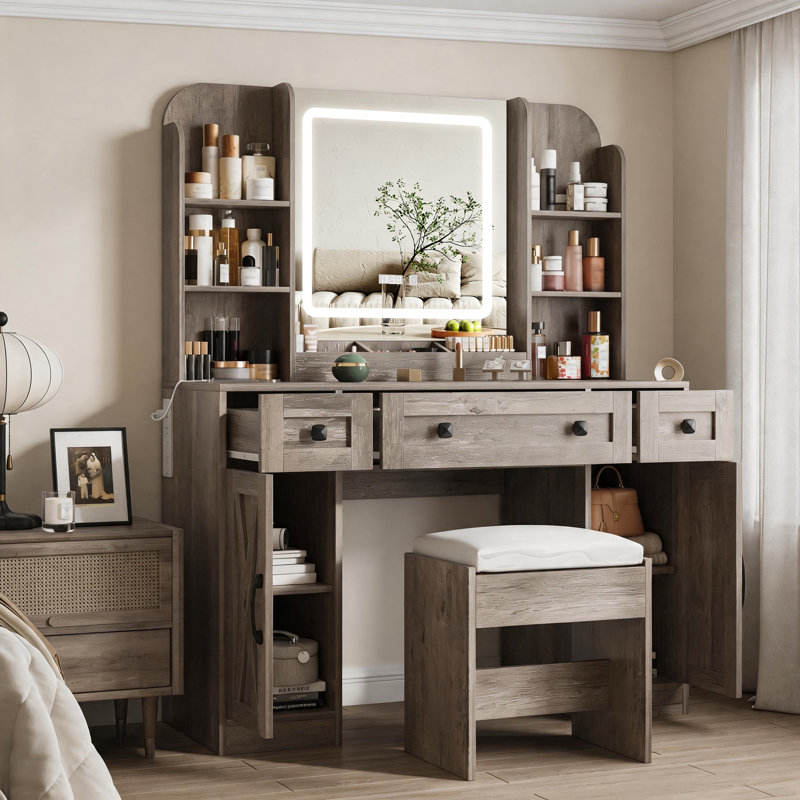Coiffeuse Kahala, Gris