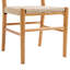 Chaise d'appoint moderne du milieu du siècle en bois massif, chaise de salle à manger à dossier échelle, avec assise tissée (ensemble de 4)-1147217441