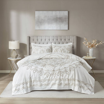 Madison Park Violette Tufted 100% Cotton Chenille 3-Piece King/Cal King Coverlet Set
