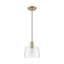 Luminaire suspendu en verre doré à 1 lumière pour salle à manger-1267752345