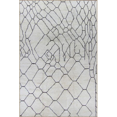 Tapis tissé rayé à motif de losanges et lavable