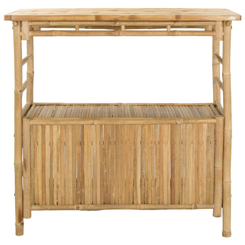 Bamboo Outdoor Bar Table , 110cm W 50cm D