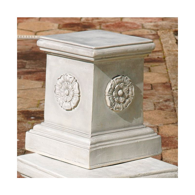 English Rosette Garden Large Plinth Pedestal