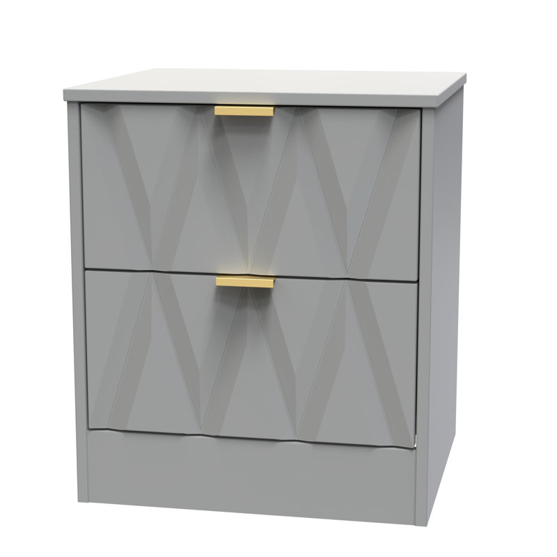 Las Vegas 45 cm W Bedside Table, Dusk Grey