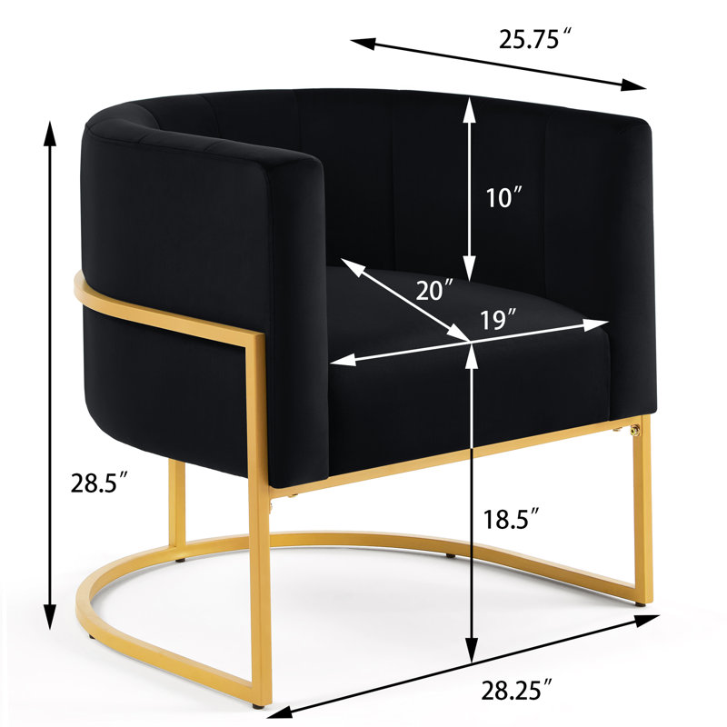 Fauteuil en velours doré Golden