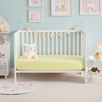 2 Pack Double Layer Muslin Cotton Crib Fitted Sheets, Soft Breathable Toddler Mattress Cover