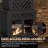 50Inch Wood Burning Fireplace, Steel Outdoor Fireplace with Chimney, Log Holdersa nd Fire Poker