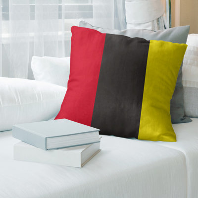 Striped Cotton Blend Reversible Pillow Cover