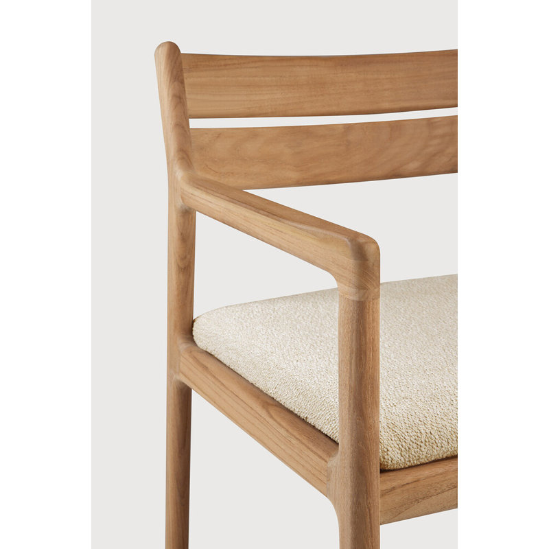 Jack Outdoor Teak Dining Armchair, Natural