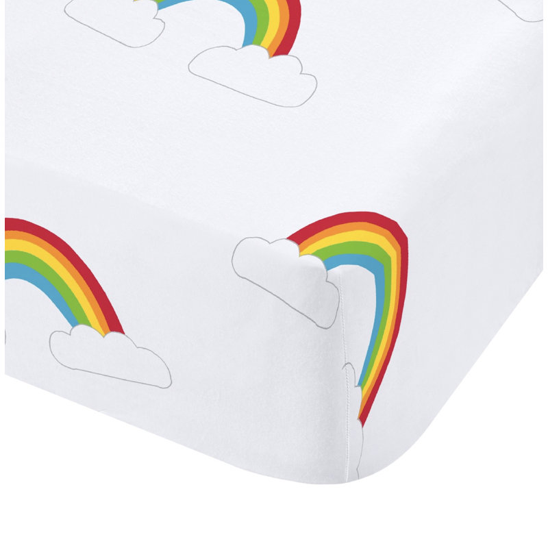 Rainbow Swan Fitted Sheet, Single (3')