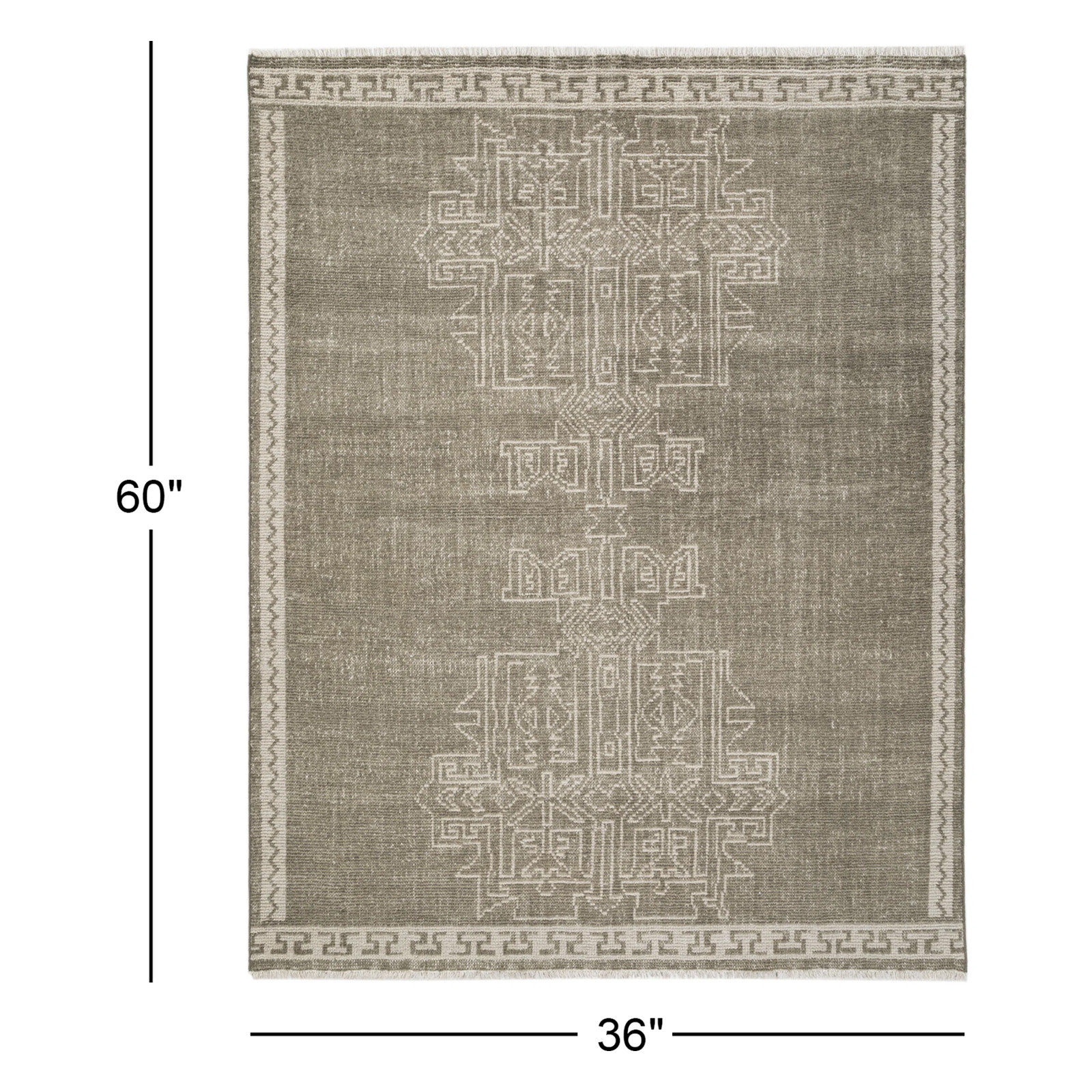 Mira Hand-Knotted Oriental Wool Rug, Rectangle 3' x 5'