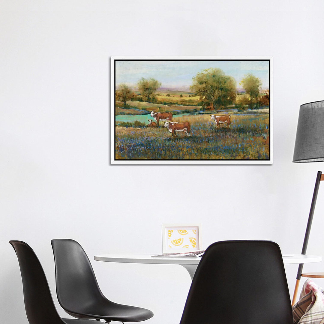 Field Of Cattle II von Tim OToole - Galerie-umwickelte Leinwand Giclée auf Leinwand