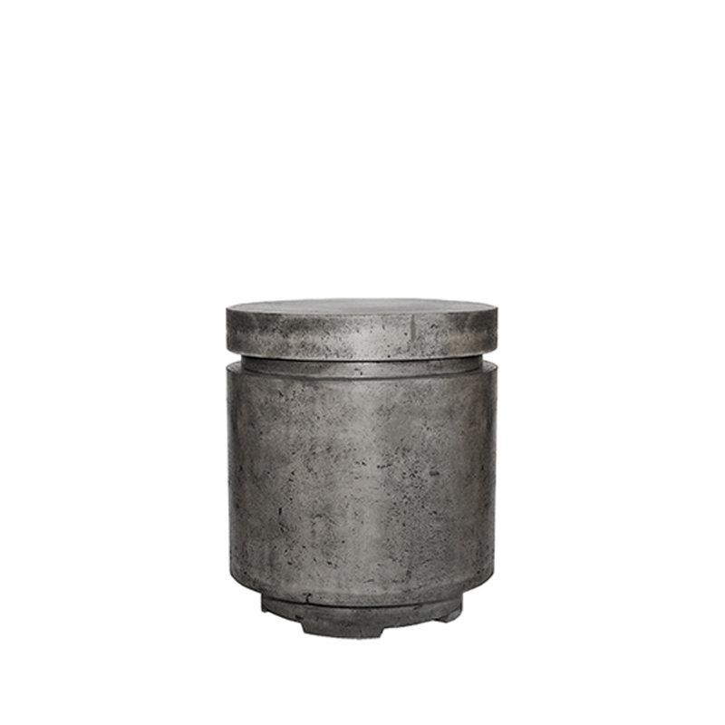 Gray Concrete Cylinder Propane Tank Enclosure
