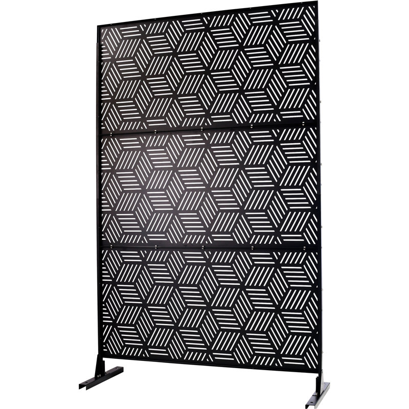 Écran d'intimité en métal H 76 po en métal - autoportant pour l'extérieur et l'intérieur. Espaces de piscine idéaux, jardins. , Rouille - panneaux de clôture. Terrasse, balcon, patio, pelouse, jardin. Élégant