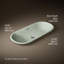 Iron Plains 33 po Lavabo de salle de bain ovale encastré / encastré / vasque-97760831