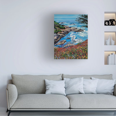 Bolog David Lloyd Glover  ICE PLANTS  MILE DRIVE Canvas Art