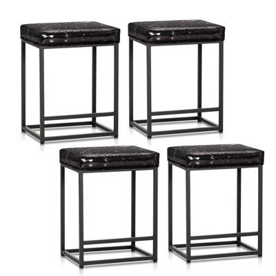 Tabouret de comptoir à paillettes Branndon