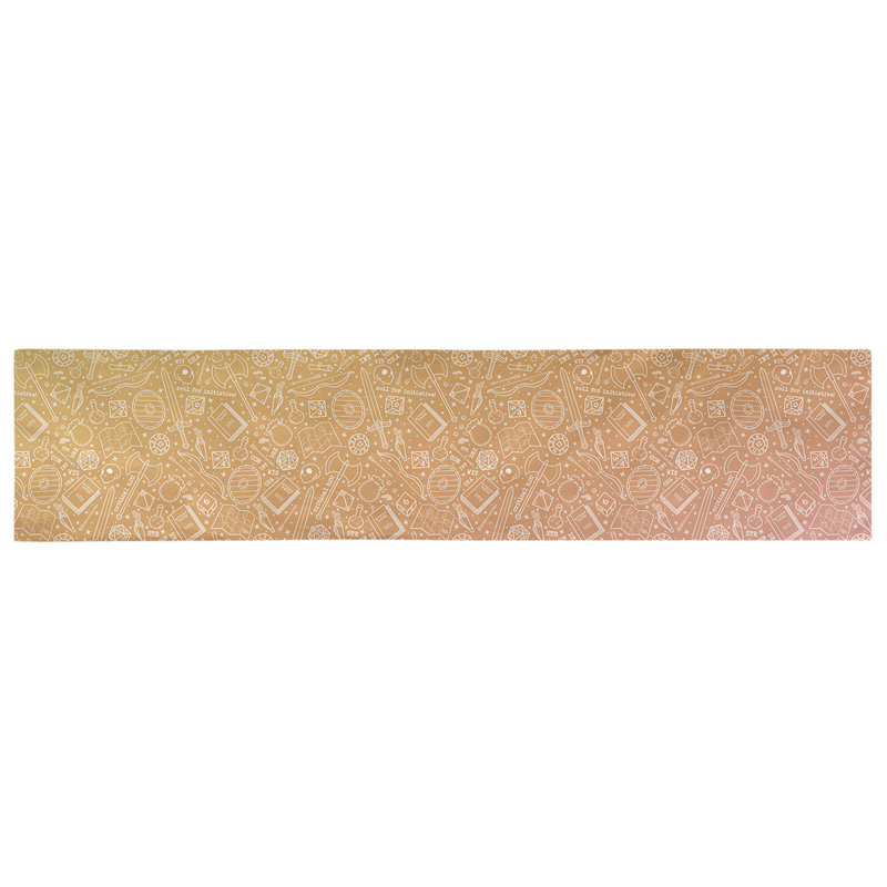 Chemin de table géométrique avicia, 72 po x 16 po, Dégradé coucher de soleil, 100 % coton