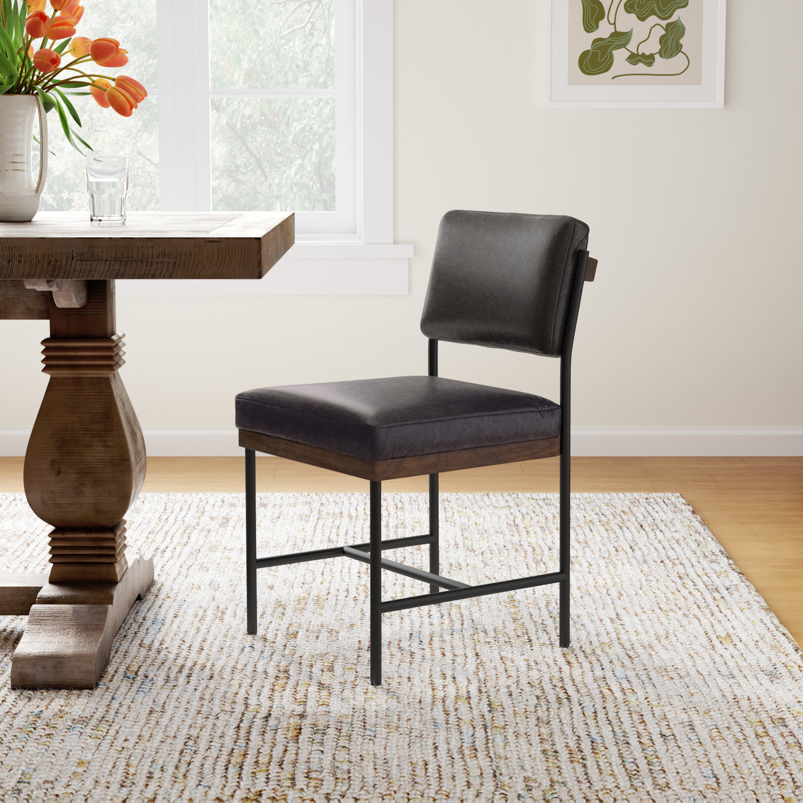 Popovich Dining Chair, Black