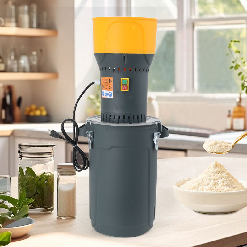 Electric Feed Grinder Dust-free Dry Cereals Grinder With Detachable Hopper & 5 Sieves For Farm Home 6.6 Gallons
