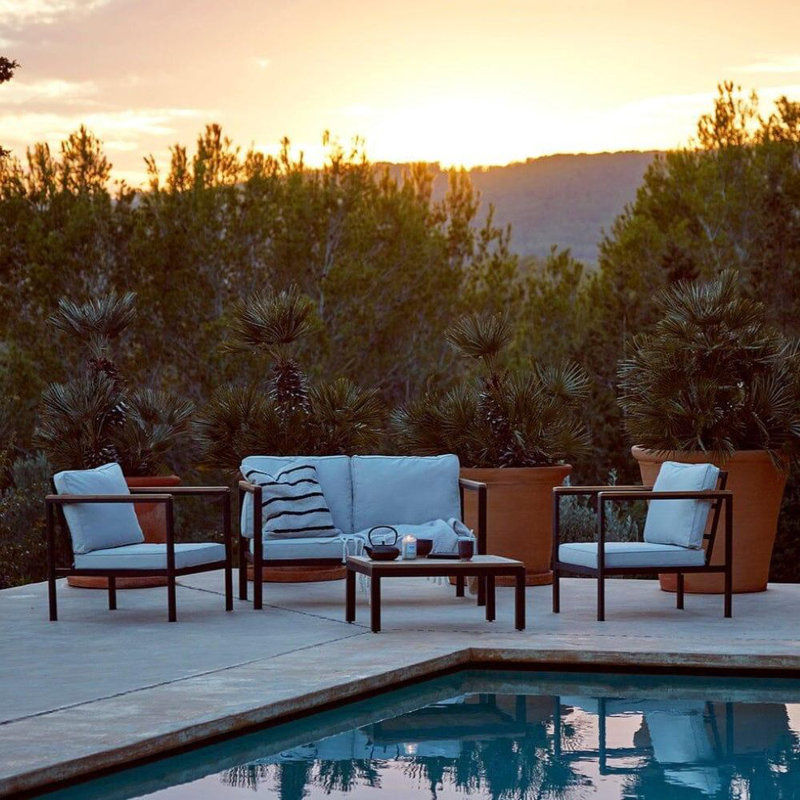 Romik Garden Conversation Sofa Set - Black
