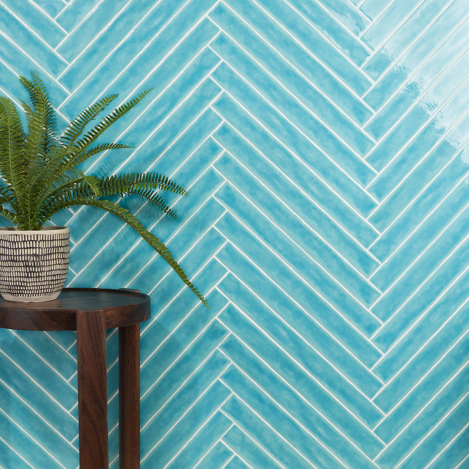 Capetown 2" x 20" Crackled Ceramic Subway Wall Tile (20 pieces/ 5.38 sq. ft./ Case), Turquoise