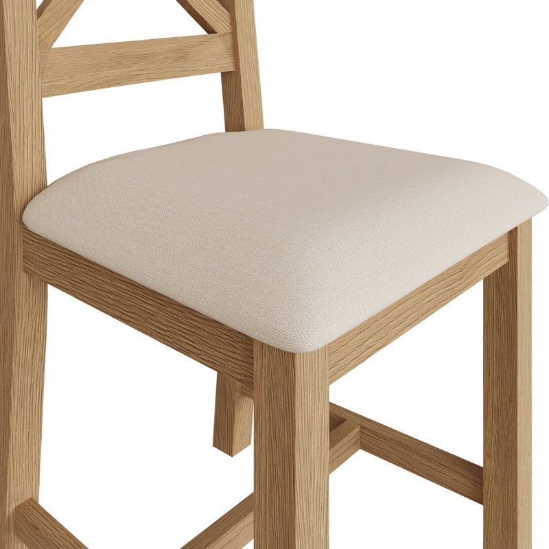 Oakham Cross Back Chair Fabric Seat