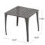 Table d'appoint d'extérieur, plateau ajouré et pieds courbés, bronze 18 pouces